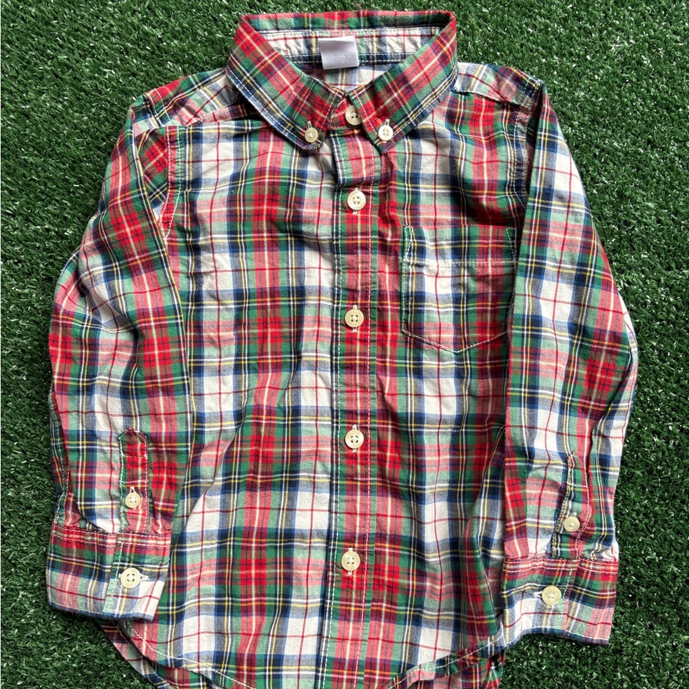 GAP Multicolor Plaid Kids Button-Down Shirt